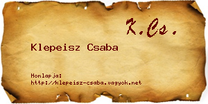 Klepeisz Csaba névjegykártya